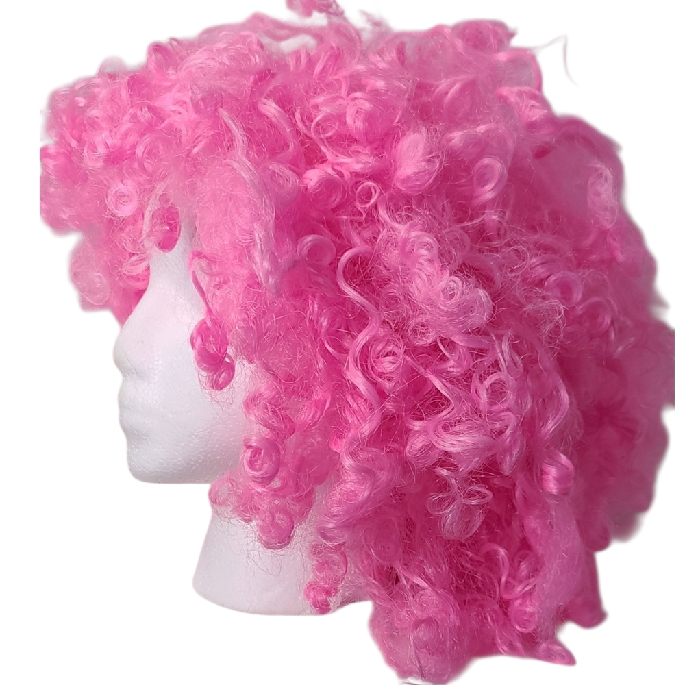 Cosplay  Costume Cute Hot Pink Curly Wig